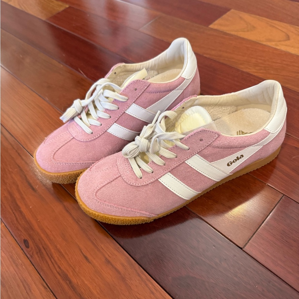 Gola Pink and White Athletic Shoes